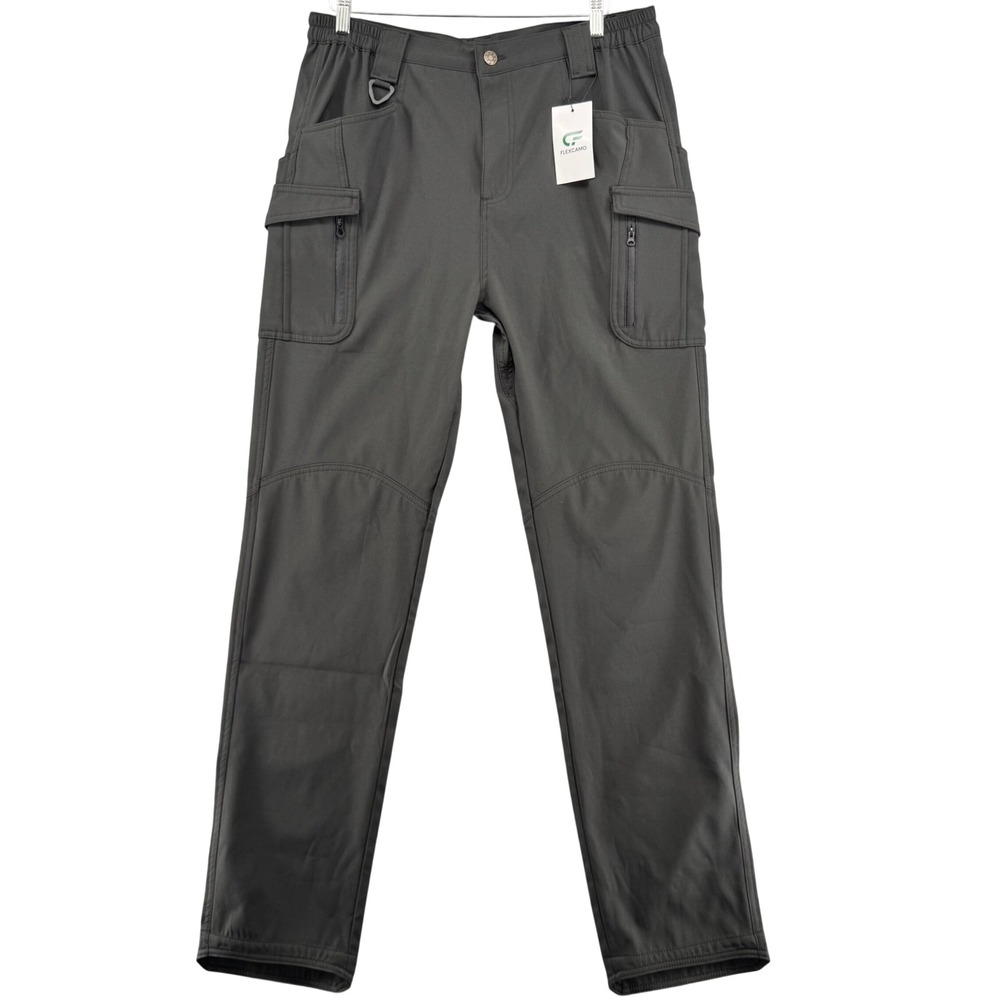 Flexcamo Tactical Cargo Pants Mens Size L-34 Black Utility Outdoor Workwear